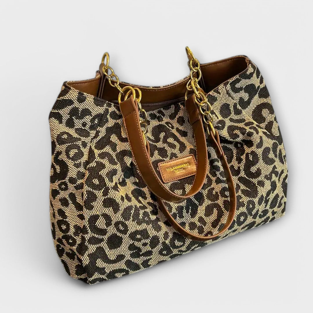 Nora | Platnena tote torba sa leopard printom