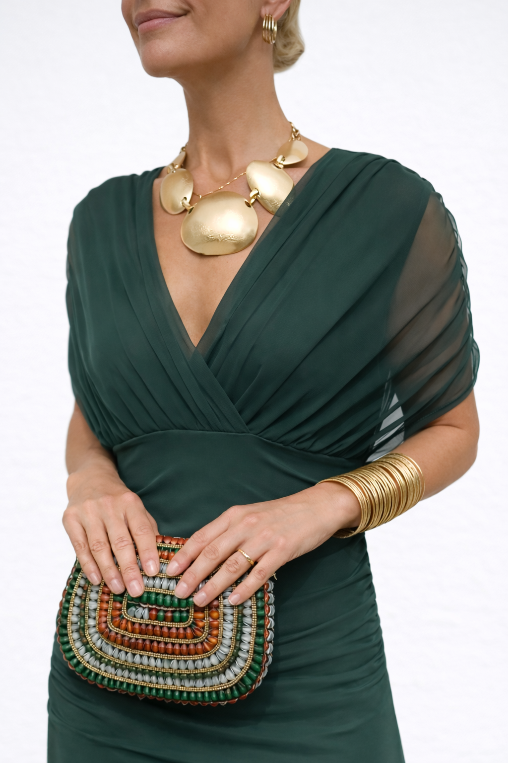 Velora™ | Duga cvetna haljina sa V-izrezom