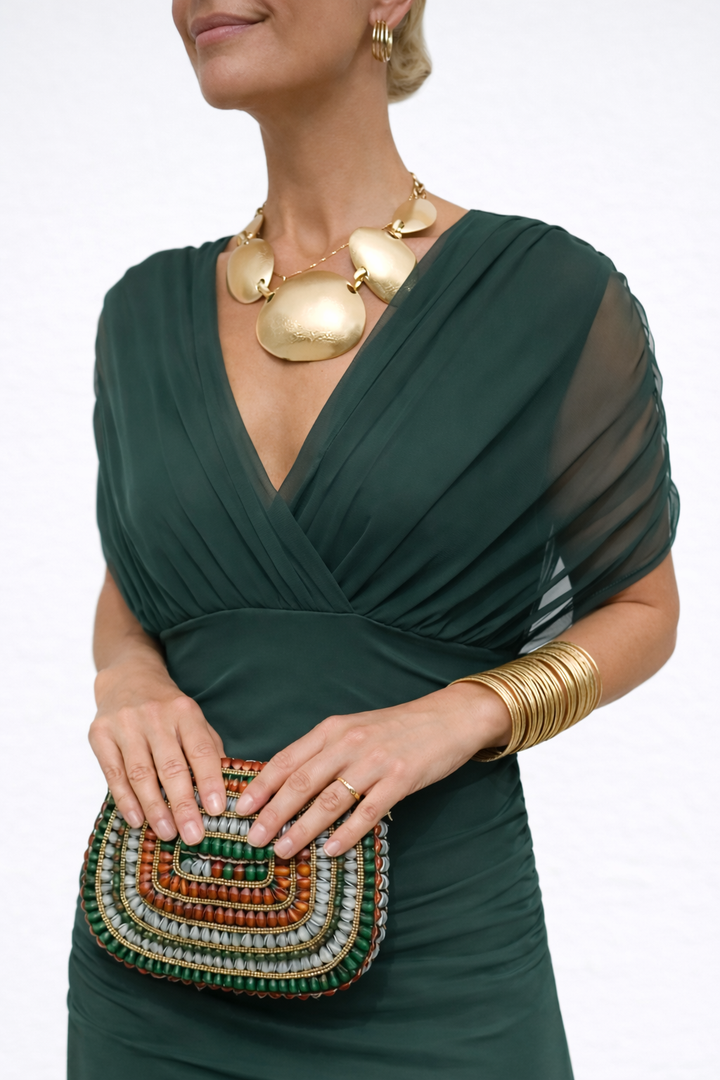 Velora™ | Duga cvetna haljina sa V-izrezom