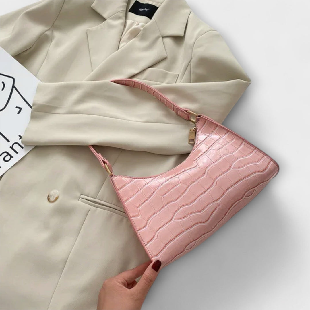 Olivia | Elegantna sjajna kožna torba